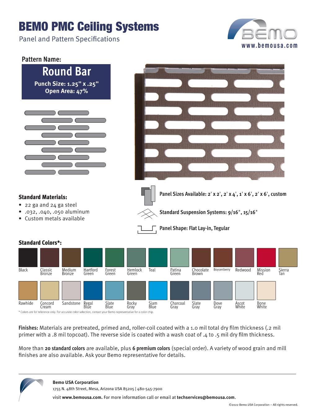 PMC Round Bar Pattern - BEMO