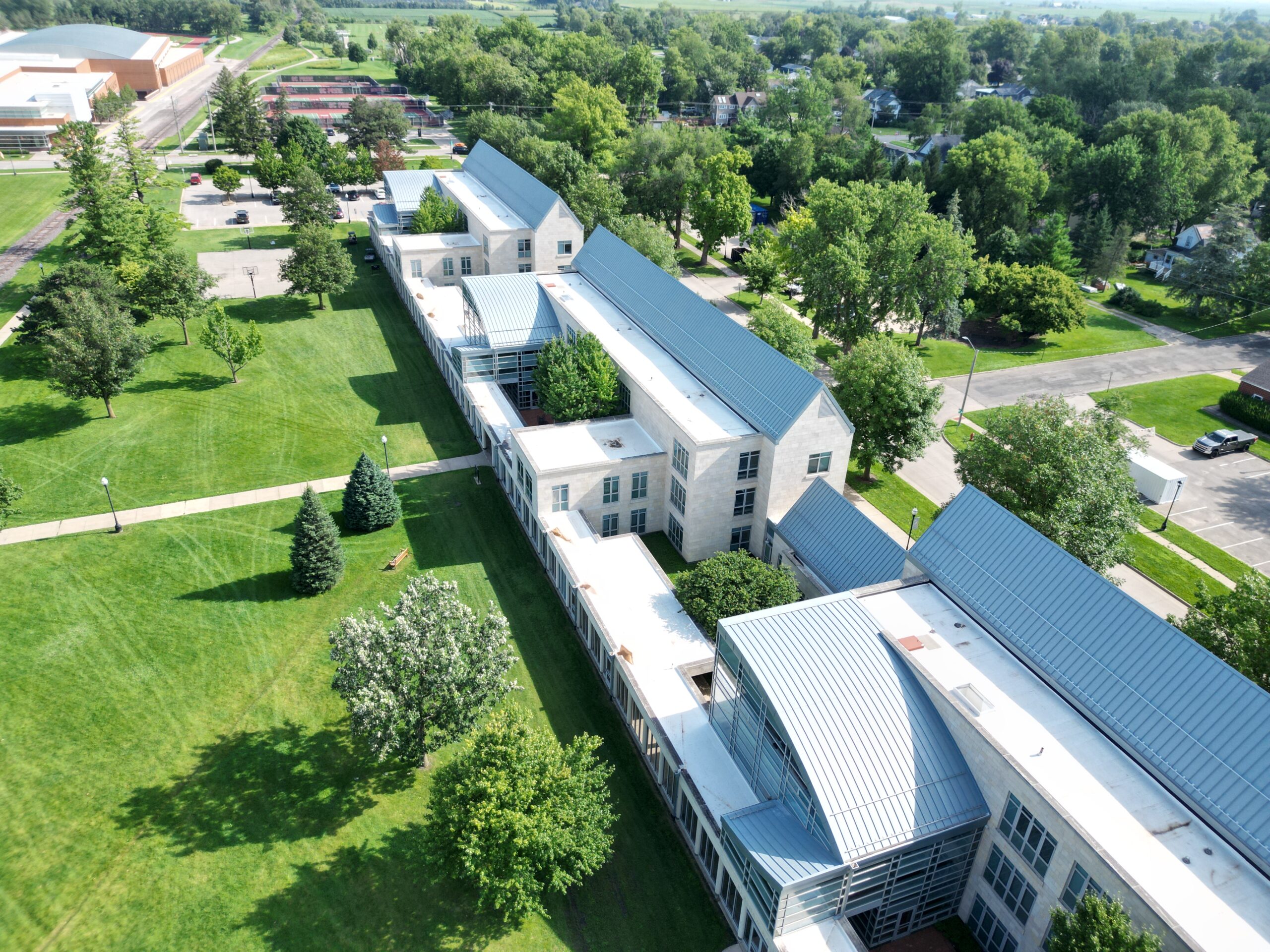 Grinnell College Dorms Zinc Standing Seam Roof