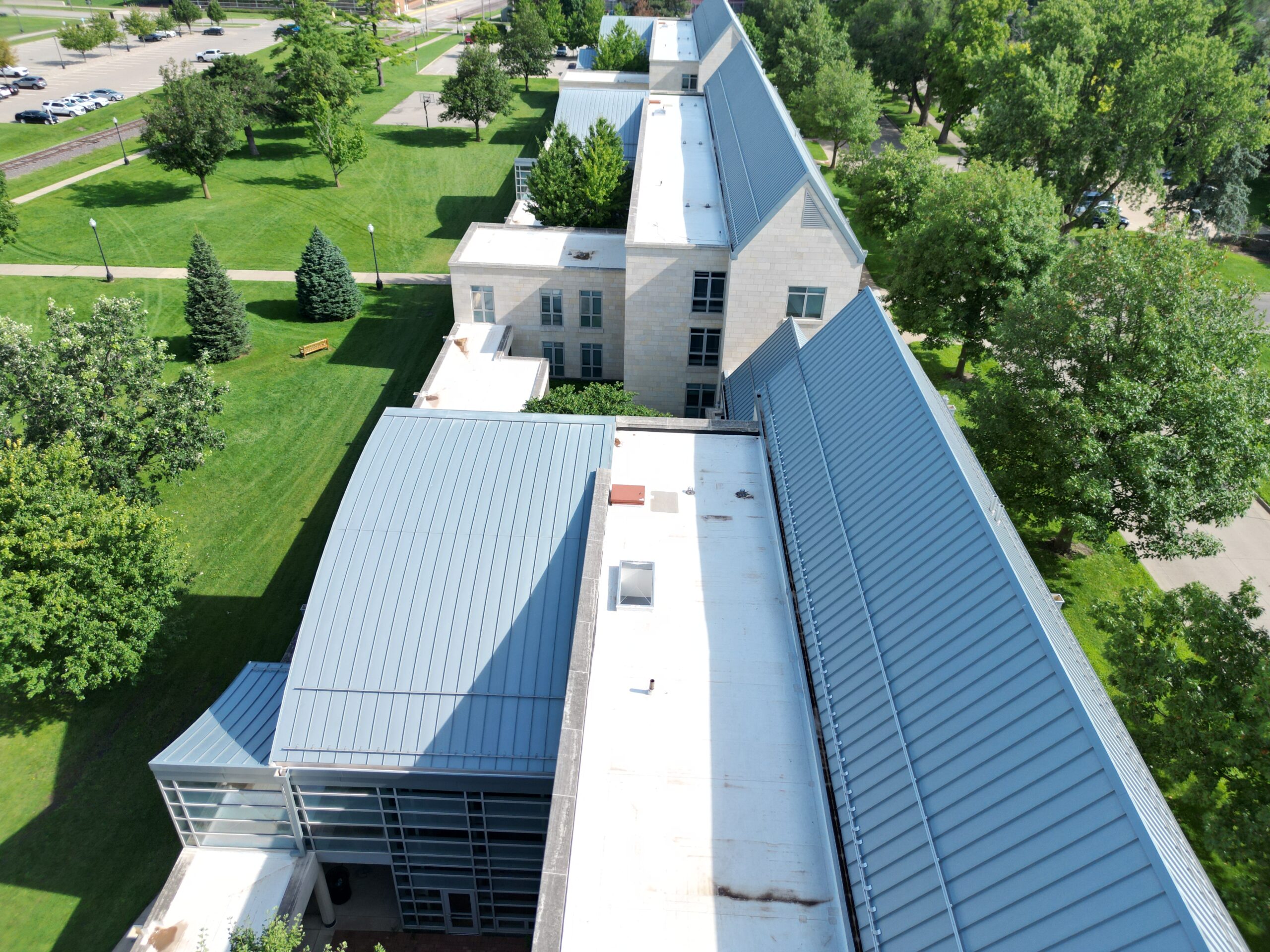 Grinnell College Dorms Zinc Standing Seam Roof